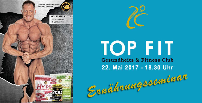 Ernährungsseminar im Top Fit Allershausen